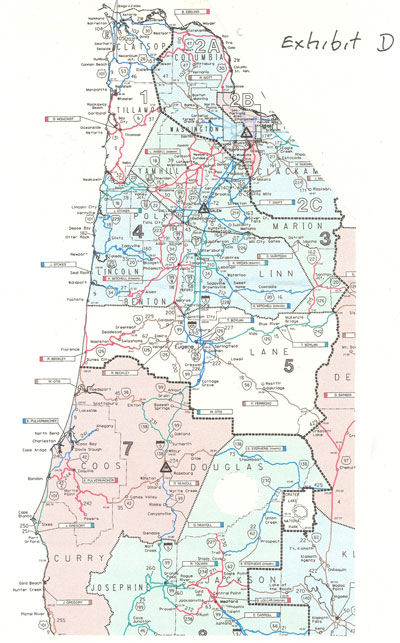 Map showing areas involved in the RV-Friendly Symbol Experiment