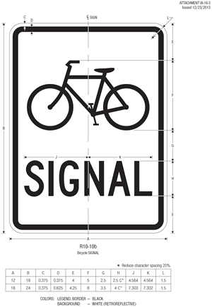 Attachment IA-16-03: R10-10b Bicycle SIGNAL Sheet
