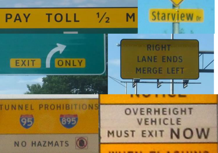 The image is of a collage of unacceptable uses of Clearview in negative-contrast orientations.