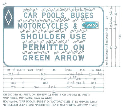 Exhibit 3: Static Regulatory Sign shows an example of the sign and dimensions.