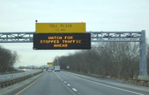 New York tollway sign photos